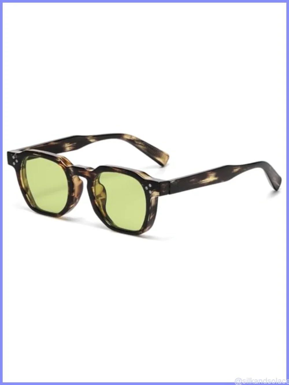 Retro Square Thick Frame Sunglasses UV400 Unisex Full Frame